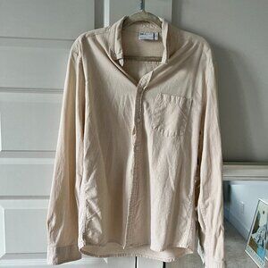 ASOS Beige Cotton Button-Up Shirt (Men’s M / Unisex Fit)